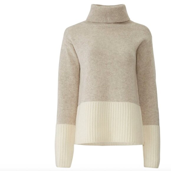 Derek Lam Denim | Cream Turtleneck Sweater | Size Large - Picture 1 of 7